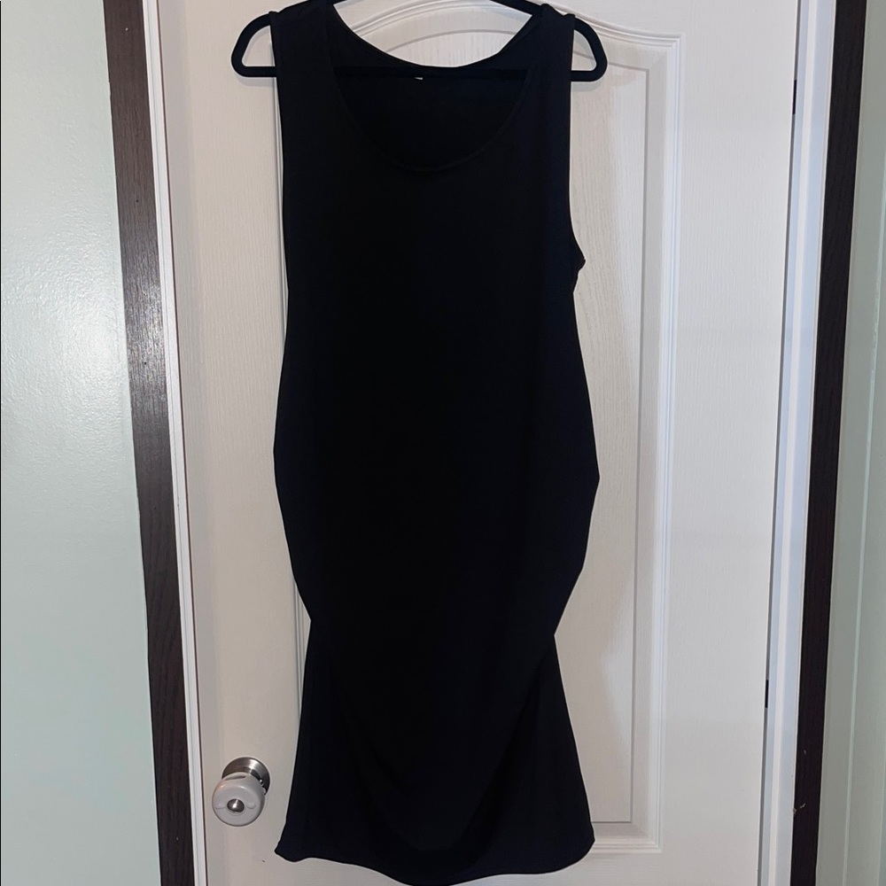 Black Sleeveless maternity Dress
